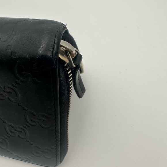 GUCCI GG Logo Leather Zip Around Long Wallet Vintage - Picture 10 of 11